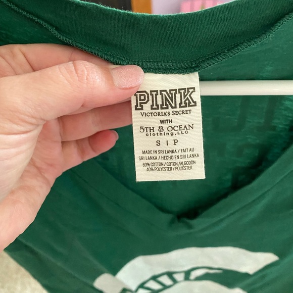 PINK MSU V-Neck Shirt Size S - Picture 4 of 4